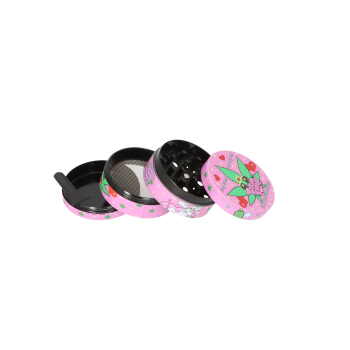 1 Super Heroes Grinder4-teilig Metall pink 3 Motive Ø 5cm